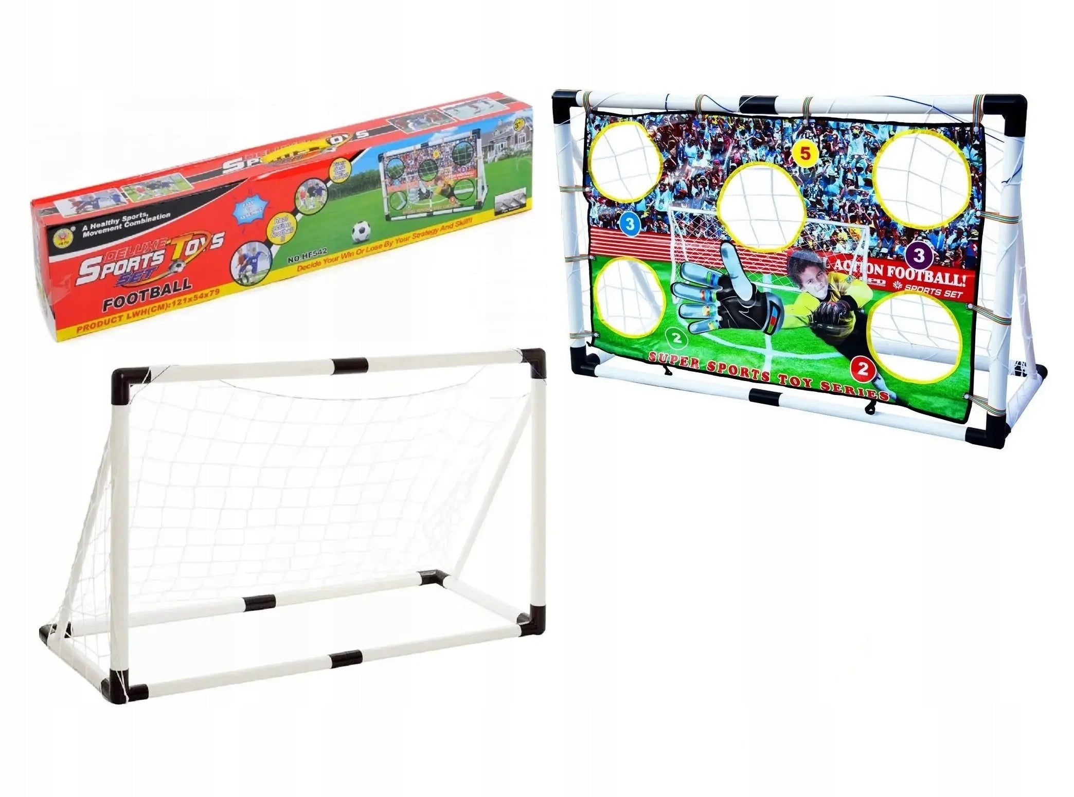 TRAINING FOOTBALL GOAL FOR CHILDREN LARGE WITH NET + ACCURACY MAT BALL