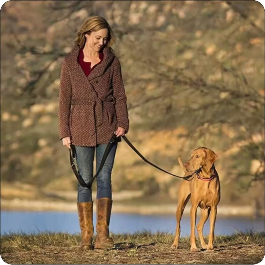 TRAINING LANYARD ADJUSTABLE WALKING DOUBLE FOR DOG 25mm 5m Maximum leash length 5 m