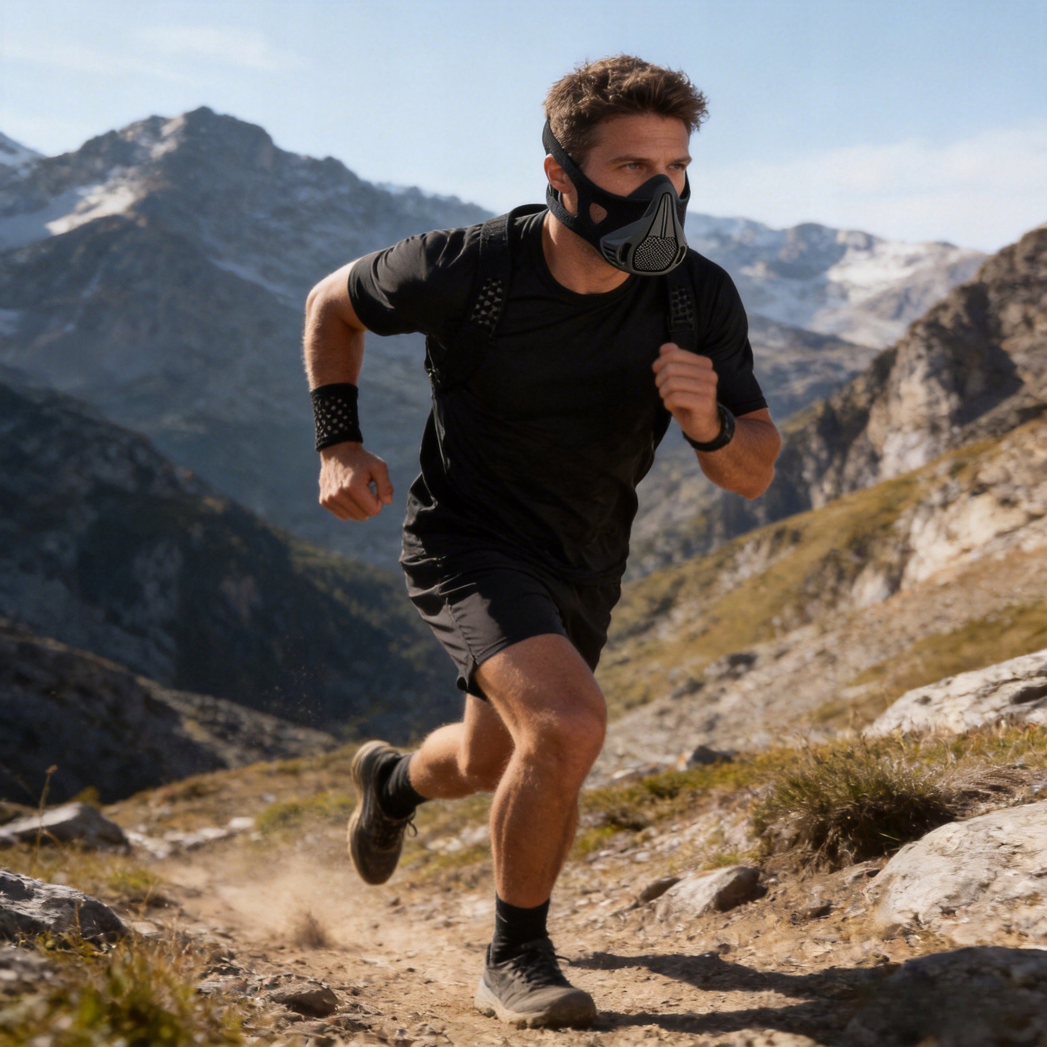 TRAINING MASK PERFORMANCE MASK FOR CARDIO TRAINING RUNNING Product weight with unit packaging 0.32 kg