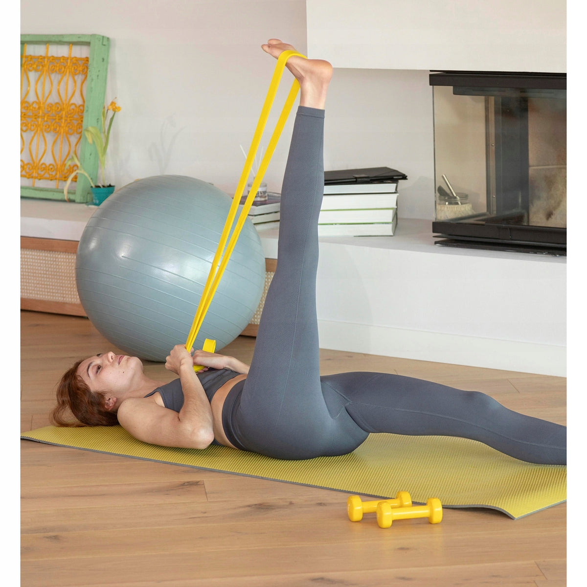 TRAINING RESISTANCE RUBBER SET FOR FITNESS STRETCHING EXERCISES 5PCS Packaging status original