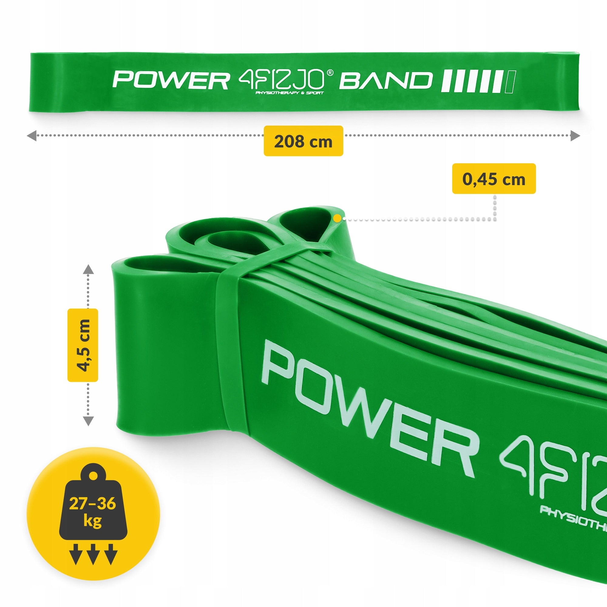 TRAINING RUBBER FOR STRETCHING AND FITNESS EXERCISES POWER BAND 26-36 kg Packaging status original