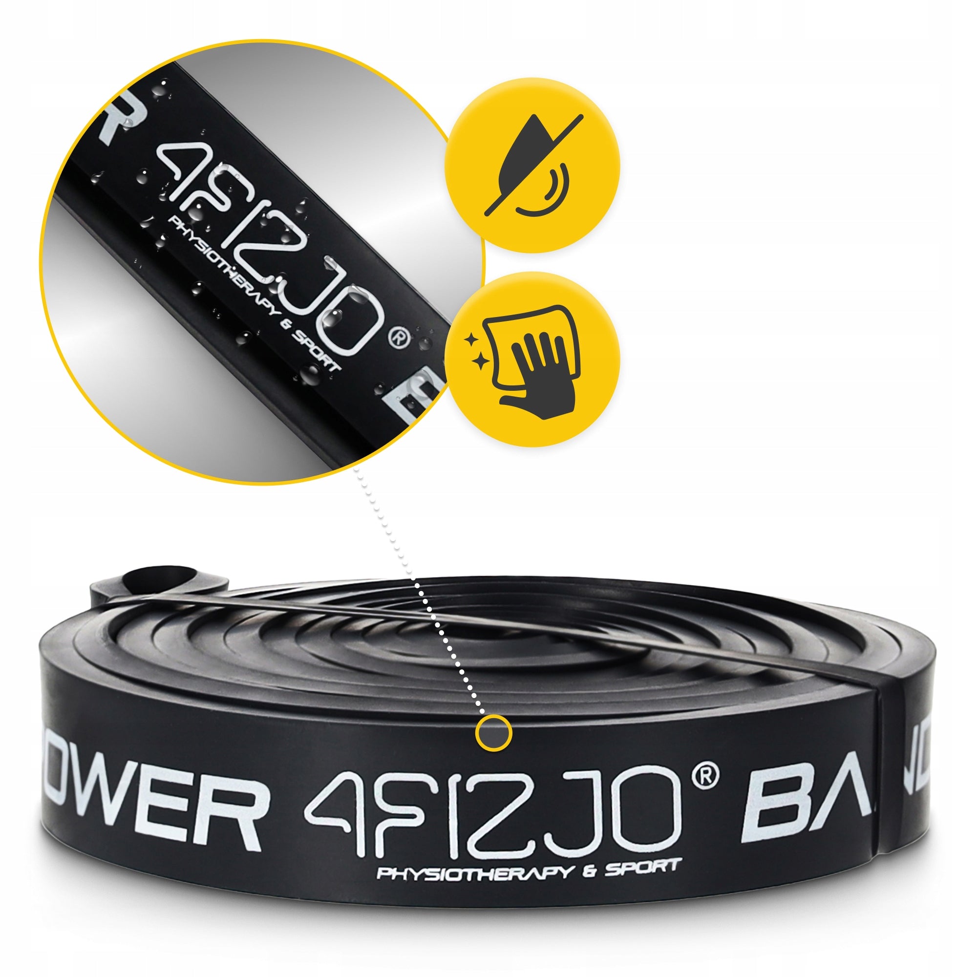 TRAINING RUBBER FOR STRETCHING AND FITNESS EXERCISES RESISTANCE 12-17 kg Width 21 mm
