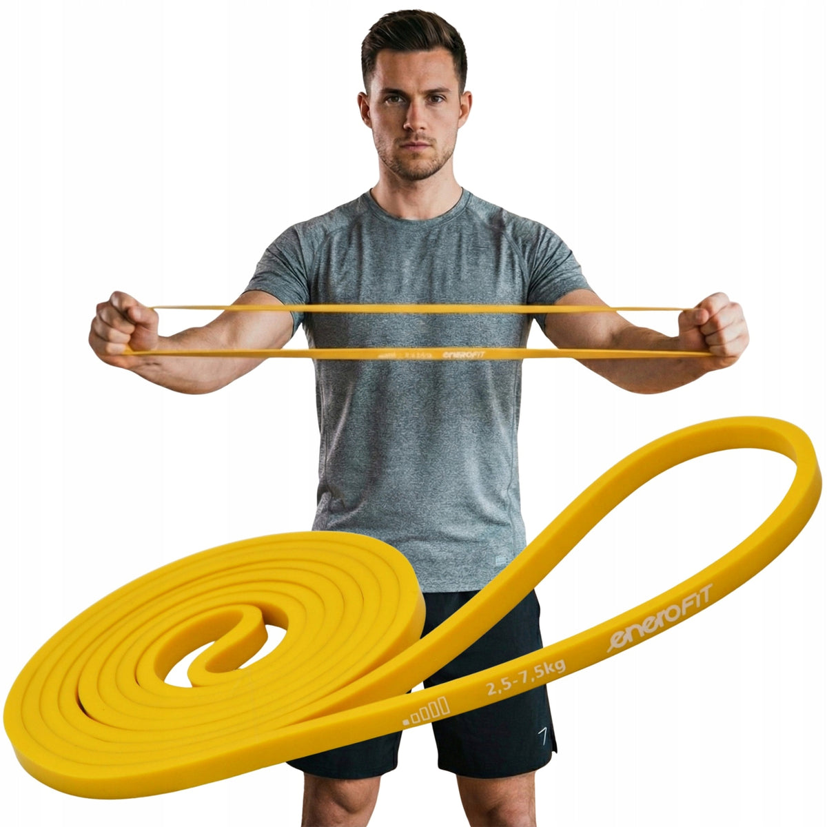 TRAINING RUBBER TAPE FOR STRETCHING AND FITNESS EXERCISES POWER BAND 2,5-7,5kg