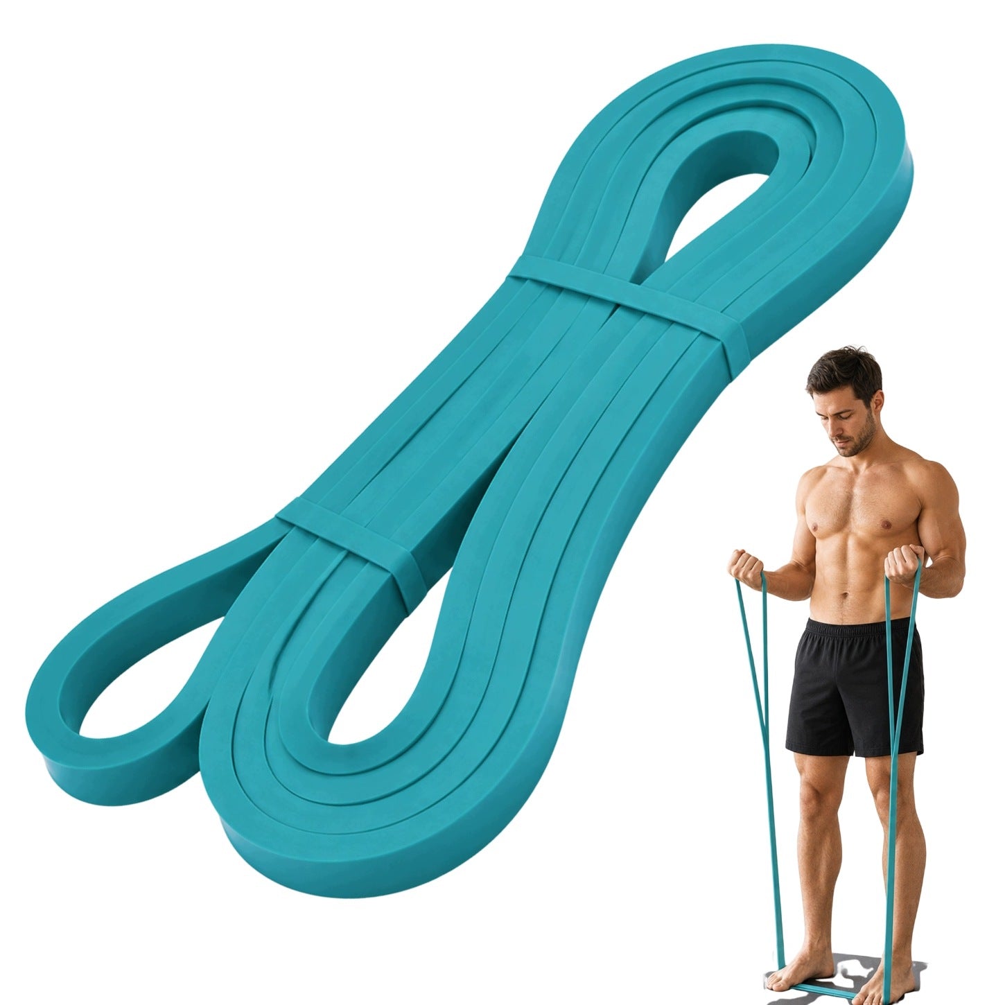 TRAINING RUBBER TAPE FOR STRETCHING AND FITNESS EXERCISES POWER BAND TPE 15kg