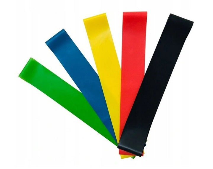 TRAINING RUBBERS FTINESS SET OF 5PCS RESISTANCE RUBBERS TAPE Manufacturer code D36899