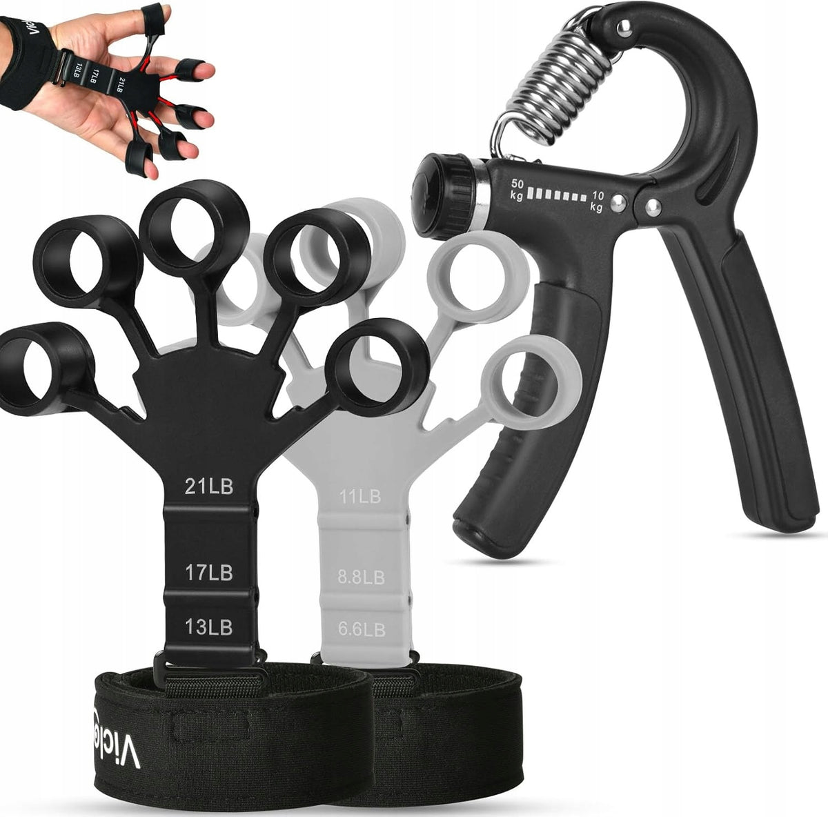 TRAINING SET FOR STRENGTHENING THE HAND GRIP FOREARM TRAINING 3 ELEMENTS