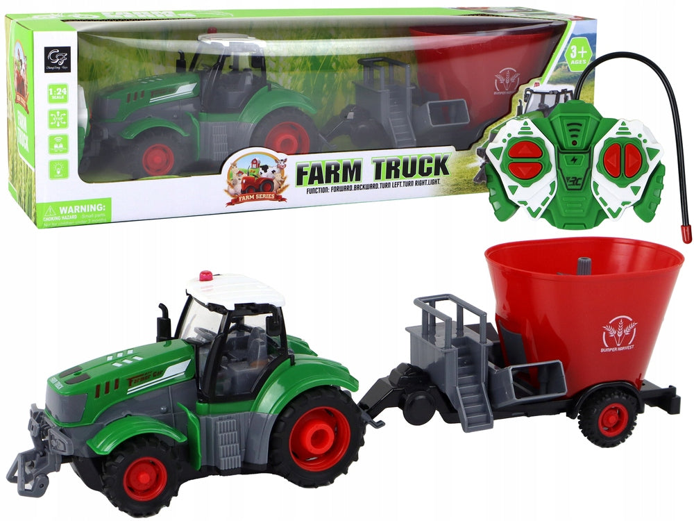 Nuotoliniu būdu valdomas traktorius su priekaba Lean toys