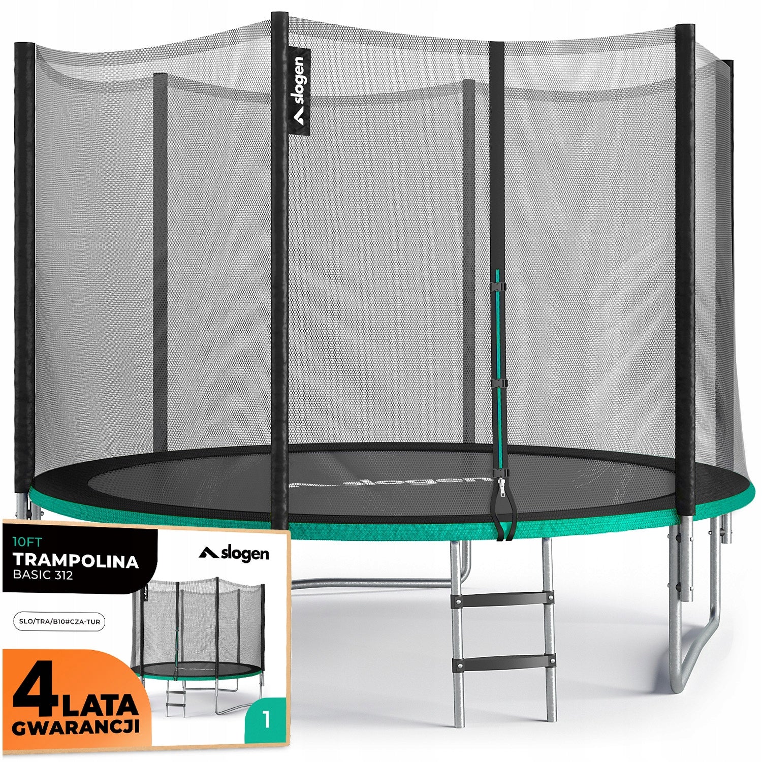 TRAMPOLINE 10FT GARDEN QUICK DRYING LADDER 312 cm OUTDOOR MESH