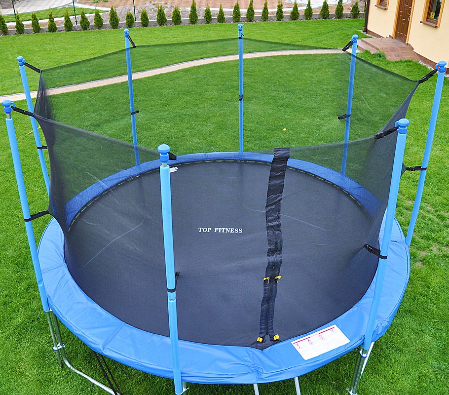 TRAMPOLINE 374 CM DOUBLE LEGS LADDER HOOKS. Max. weight load 160 kg