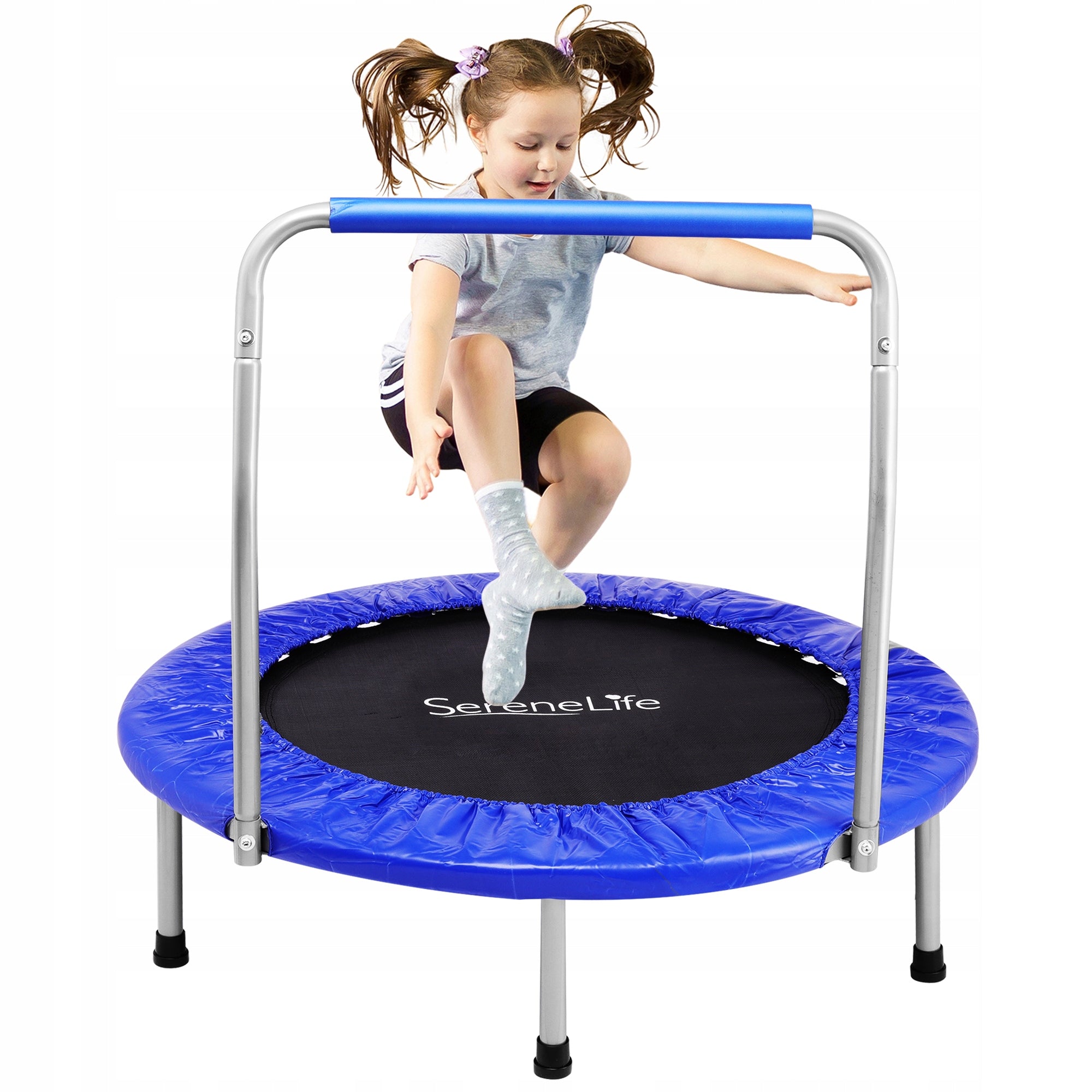 TRAMPOLINE FOR CHILDREN SMALL HOUSEHOLD UP TO 68KG LIFTING CAPACITY STABLE SERENELIFE
