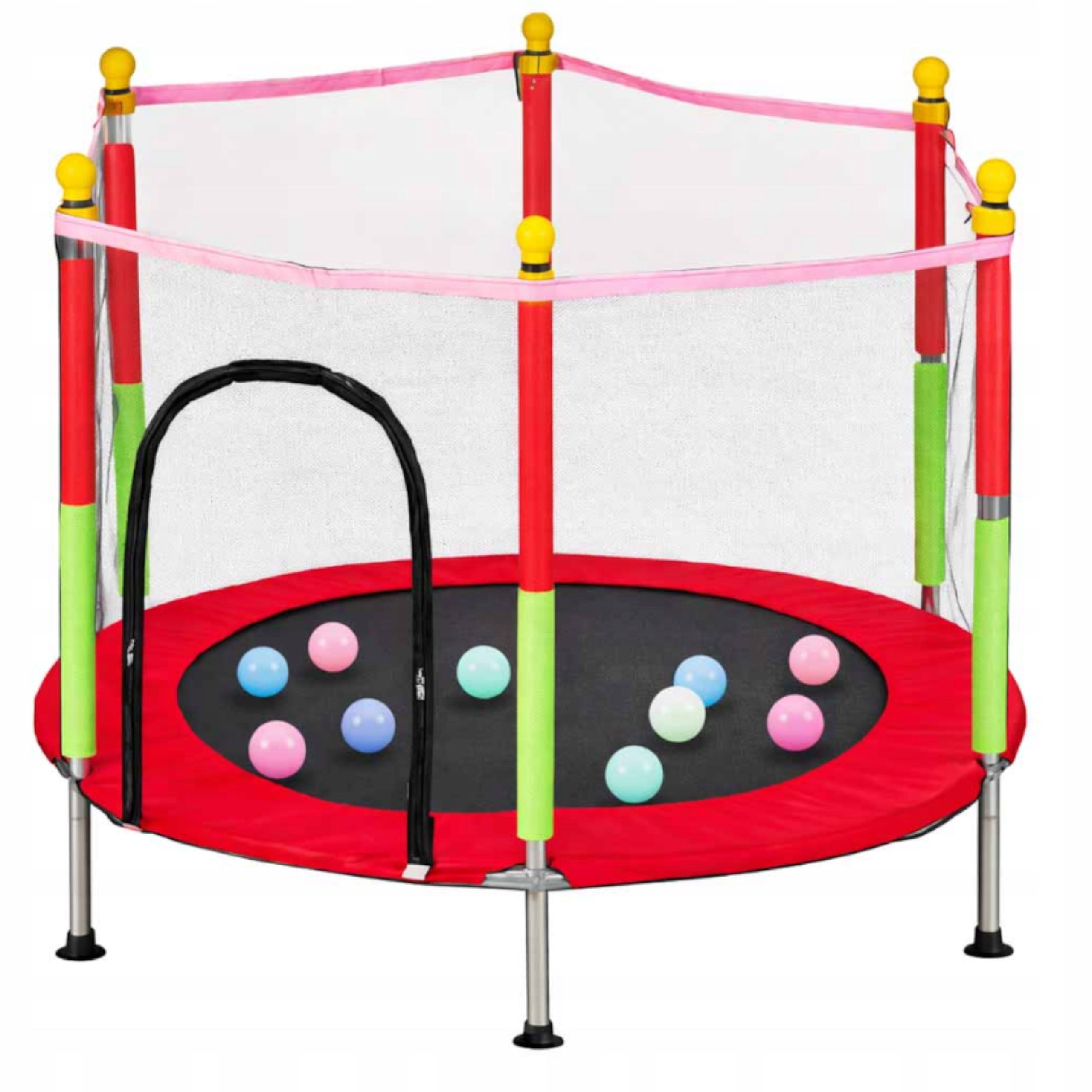TRAMPOLINE For Children Garden With Mesh 140 cm Small STABLE FRAME GIFT Number of springs/ropes 30
