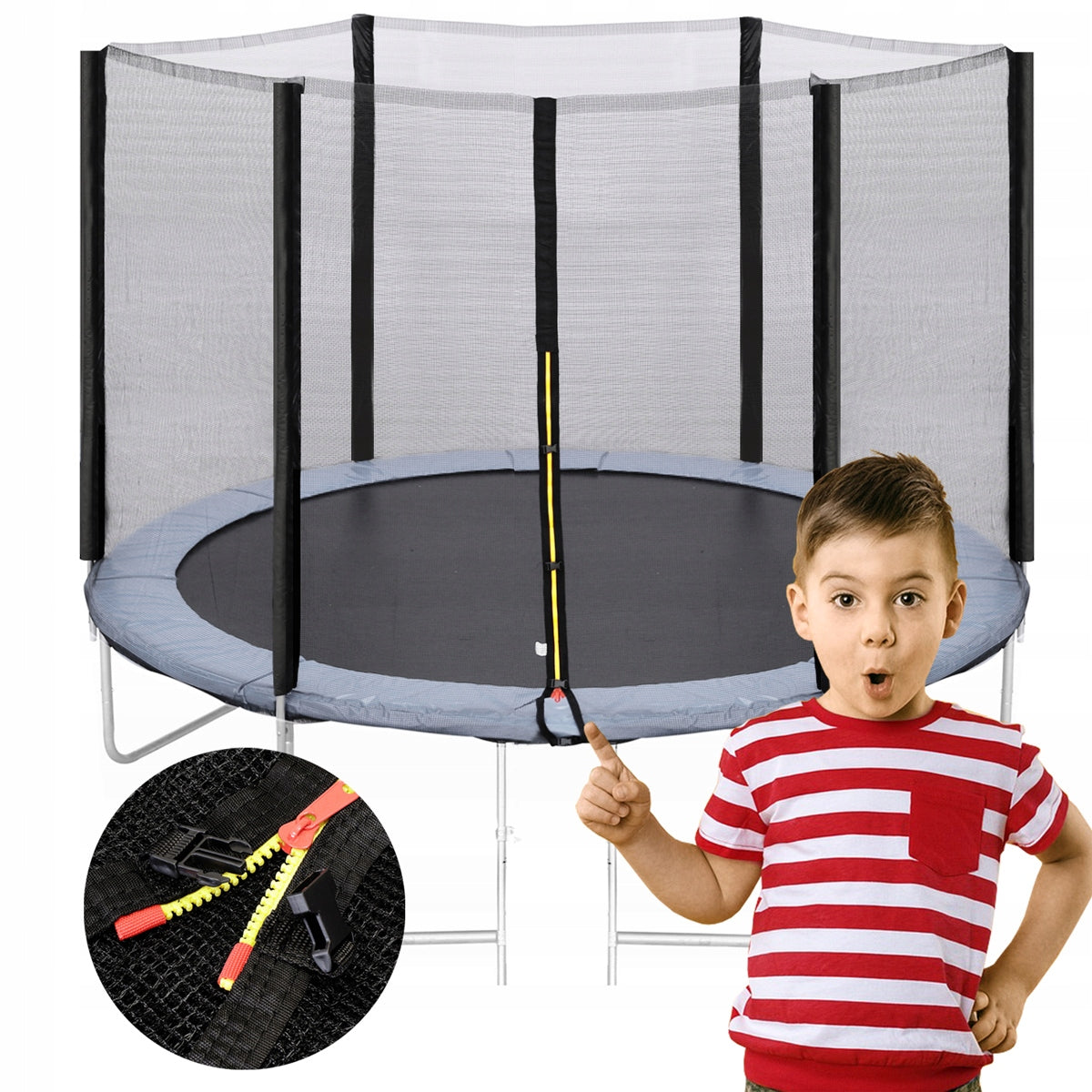 TRAMPOLINE NET 10FT 300/305/312 OUTDOOR FOR 6 POSTS STRONG DURABLE