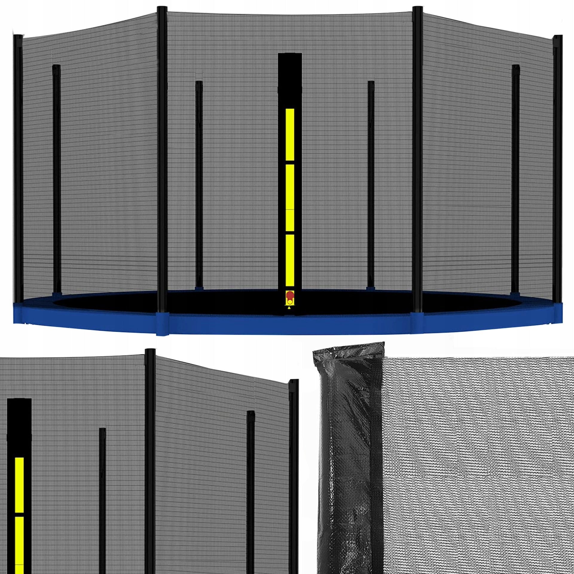 TRAMPOLINE NET 12FT 360/366/369 cm OUTER STRONG FOR 8 LEG POSTS Kid's age 3＋ years