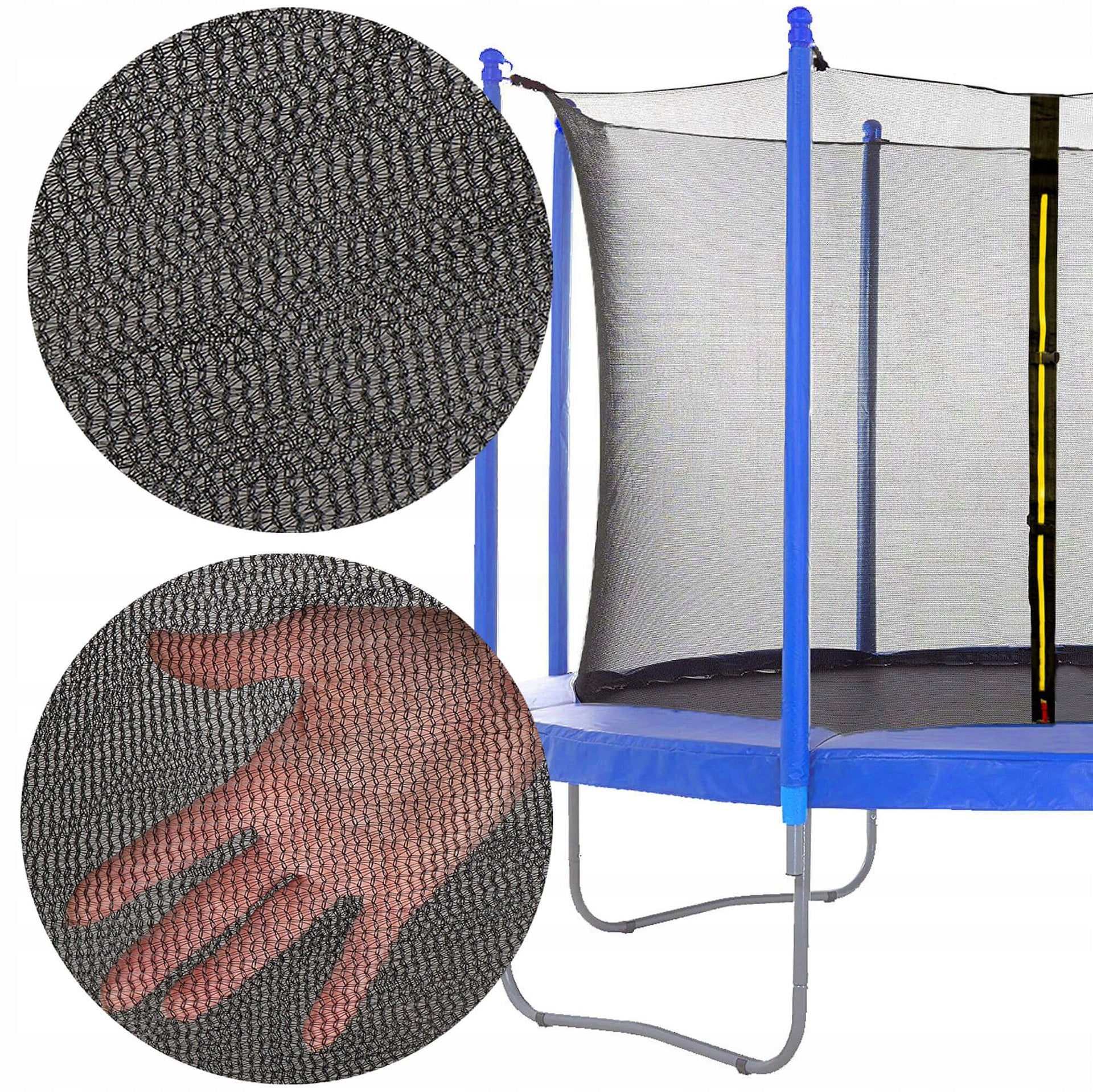 TRAMPOLINE NET for 6 posts INNER 8FT Protective STRONG 244-252CM Height from ground level 64 cm
