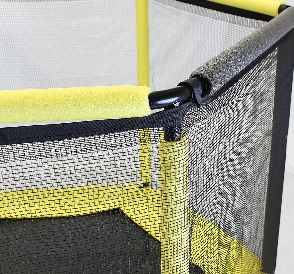 TRAMPOLINE-PLAYPEN FOR HOME AND GARDEN FOR CHILDREN, HOME WITH NET 140 YELLOW Total height 125 cm