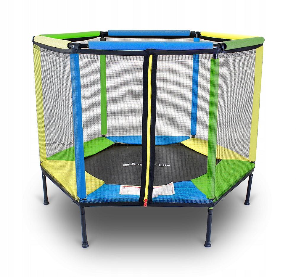 TRAMPOLINE PLAYPEN WITH SAFETY NET FOR HOME AND GARDEN FOR CHILDREN 140 TRIO
