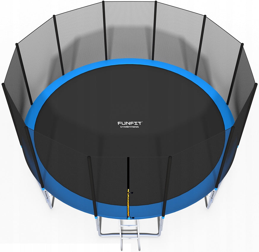 TRAMPOLINE WITH NET SAFE DURABLE SOLID FOR CHILDREN GARDEN NEW Total height 270 cm