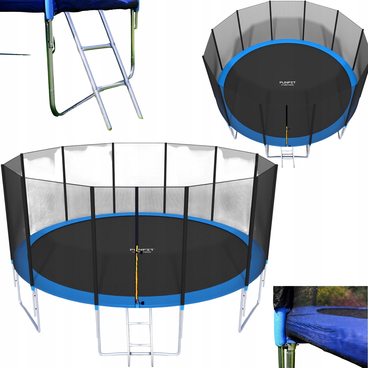 TRAMPOLINE WITH NET SAFE DURABLE SOLID FOR CHILDREN GARDEN NEW