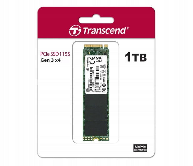 TRANSCEND 115S 1TB SSD M.2 2280 PCIe Gen3x4 NVMe TLC DRAM-less Manufacturer code TS1TMTE115S
