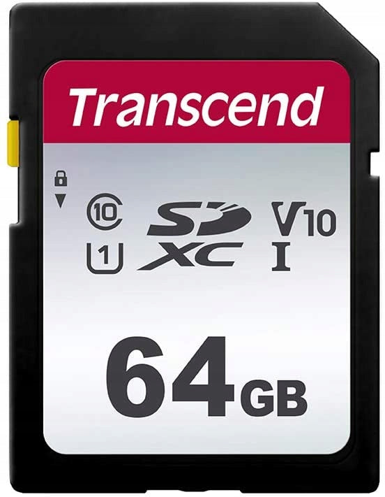 TRANSCEND 300S 64GB SD SDXC 95MB/s UHS-I U1 C10 V10 Model Nand Flash