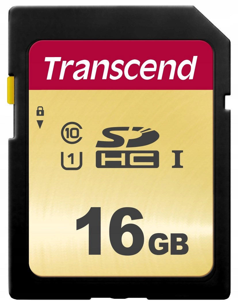 TRANSCEND 500S 16 GB SD SDHC 95MBs UHS-I U1 CLS 10 Manufacturer Transcend