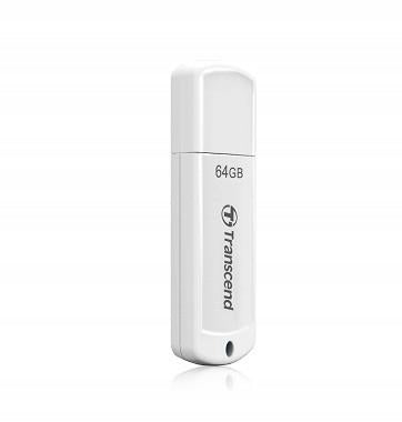 TRANSCEND 64GB JETFLASH 370 USB 2.0 PENDRIVE WHITE with plug
