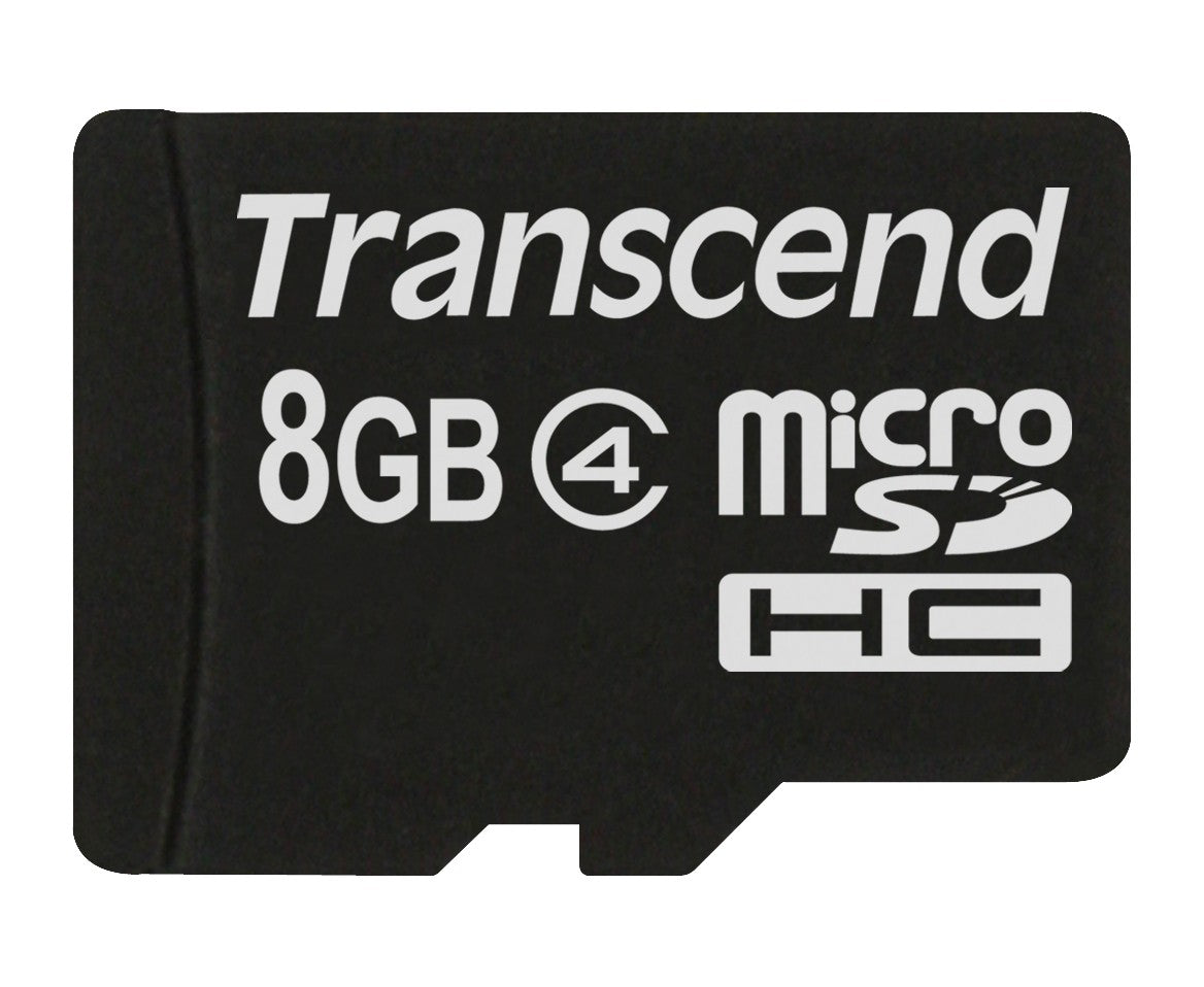 TRANSCEND 8 GB micro SD microSD SDHC Class 4 +a SD Card format microSD
