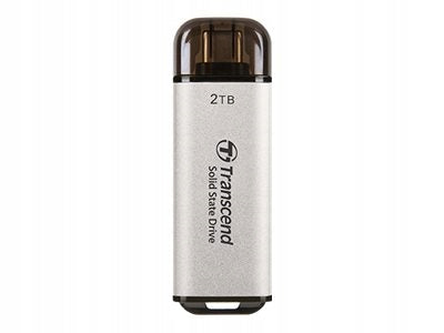 TRANSCEND ESD300S 1TB External USB-C SSD 10Gbps Silver Manufacturer Transcend