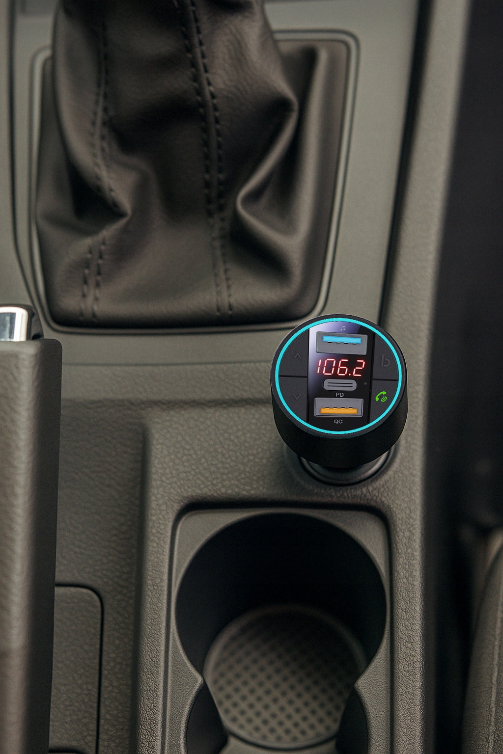 TRANSMITTER FM BLUETOOTH CHARGER BT USB TYP-C QC 3.0 + PD 30W BASS LED MP3 Packaging status original