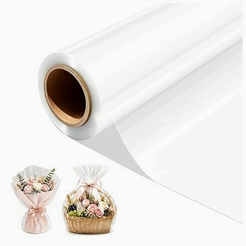 TRANSPARENT CELLOPHANE FILM FOR GIFT WRAPPING 80CM X 40M for home