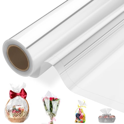 TRANSPARENT CELLOPHANE FILM FOR GIFT WRAPPING 86CM X 30M steel Brand no brand