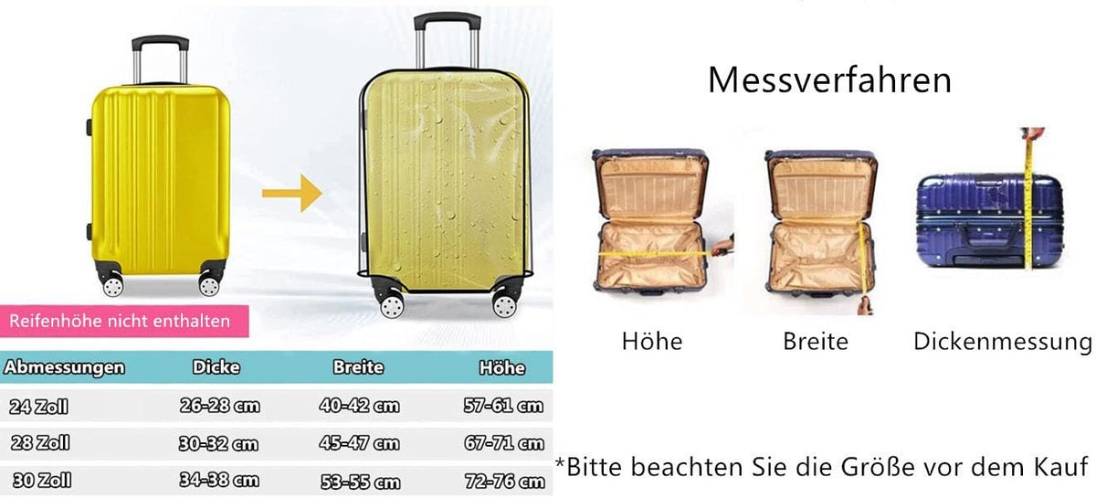 TRANSPARENT COVER FOR SUITCASE 76 CM DUST PROTECTION Color transparent
