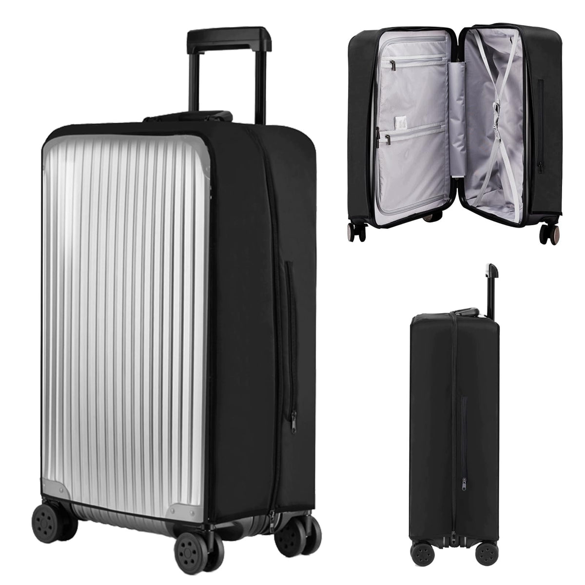 TRANSPARENT PVC CASE COVER BLACK 28 INCH FOR MOUNTING