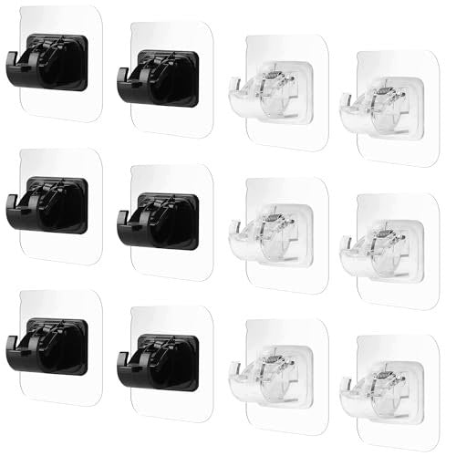 TRANSPARENT SELF-ADHESIVE CURTAIN HOLDERS WITHOUT DRILLING 12 PCS. Brand no brand