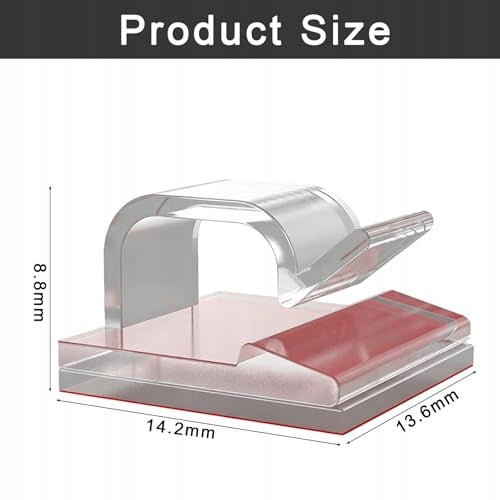 TRANSPARENT SELF-ADHESIVE HOOKS FOR LIGHT CHAIN CABLES 50 PCS. Manufacturer code SWC5908201417984