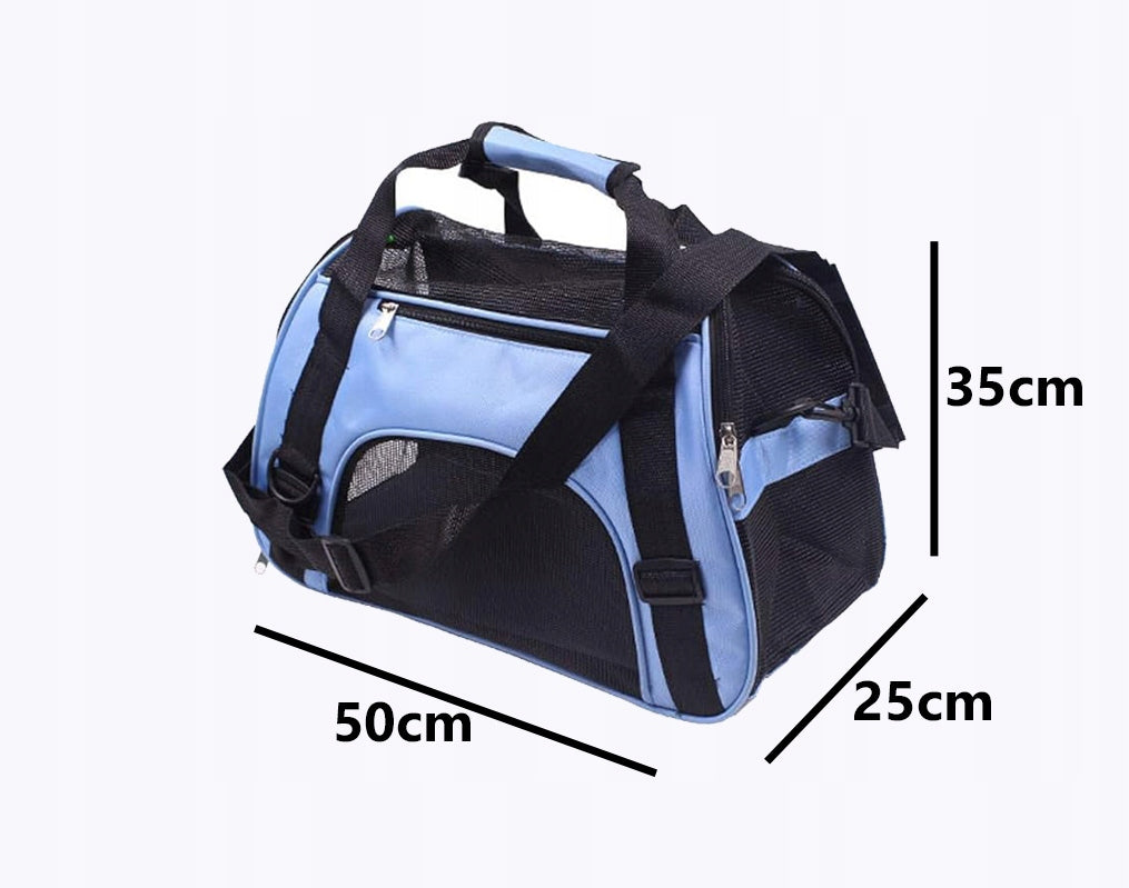 TRANSPORT BAG FOR DOG CAT RABBIT TRANSPORTER FOR ANIMALS BLUE Kind bag