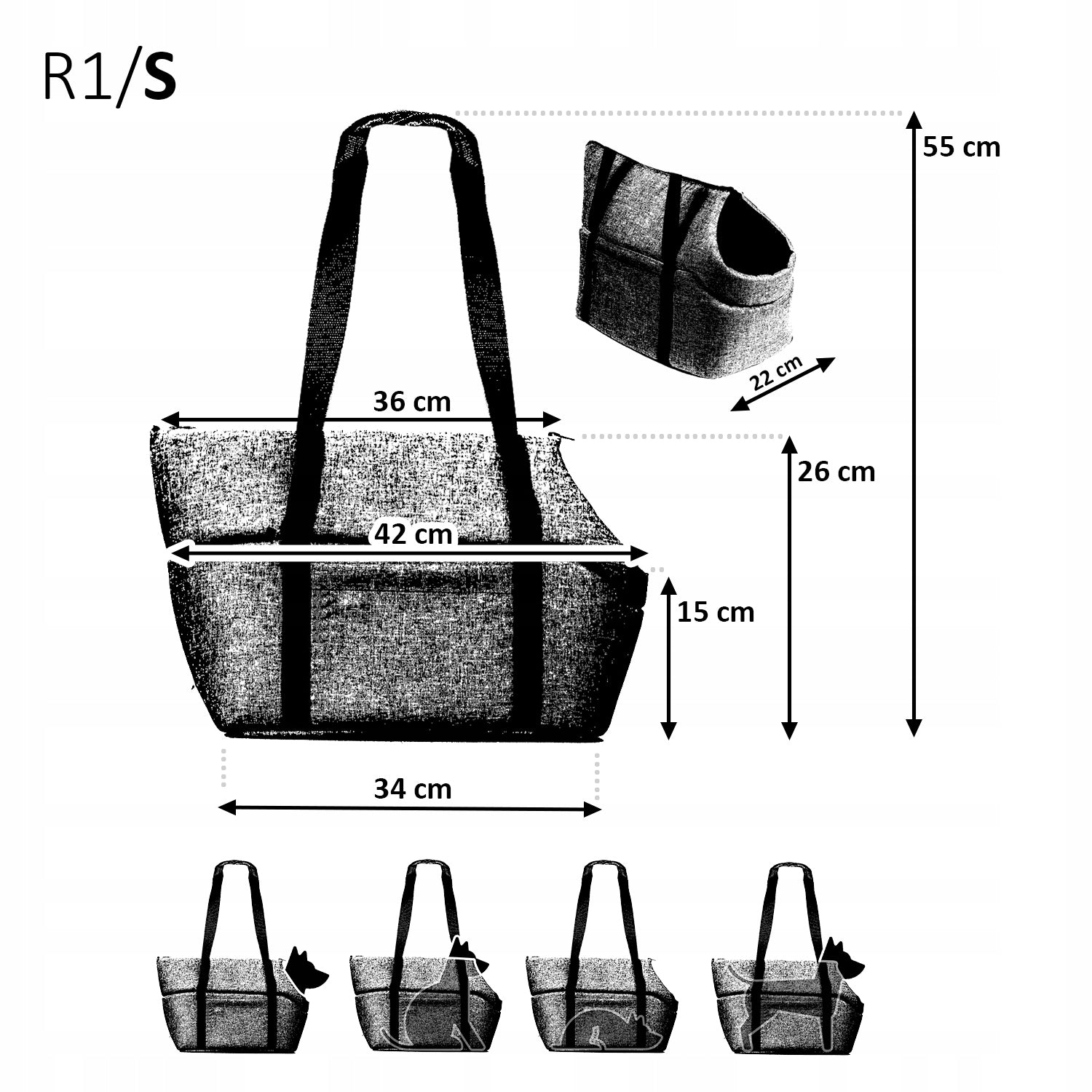 TRANSPORT BAG FOR DOG/CAT carrier R1 S Brand Boutique ZOO