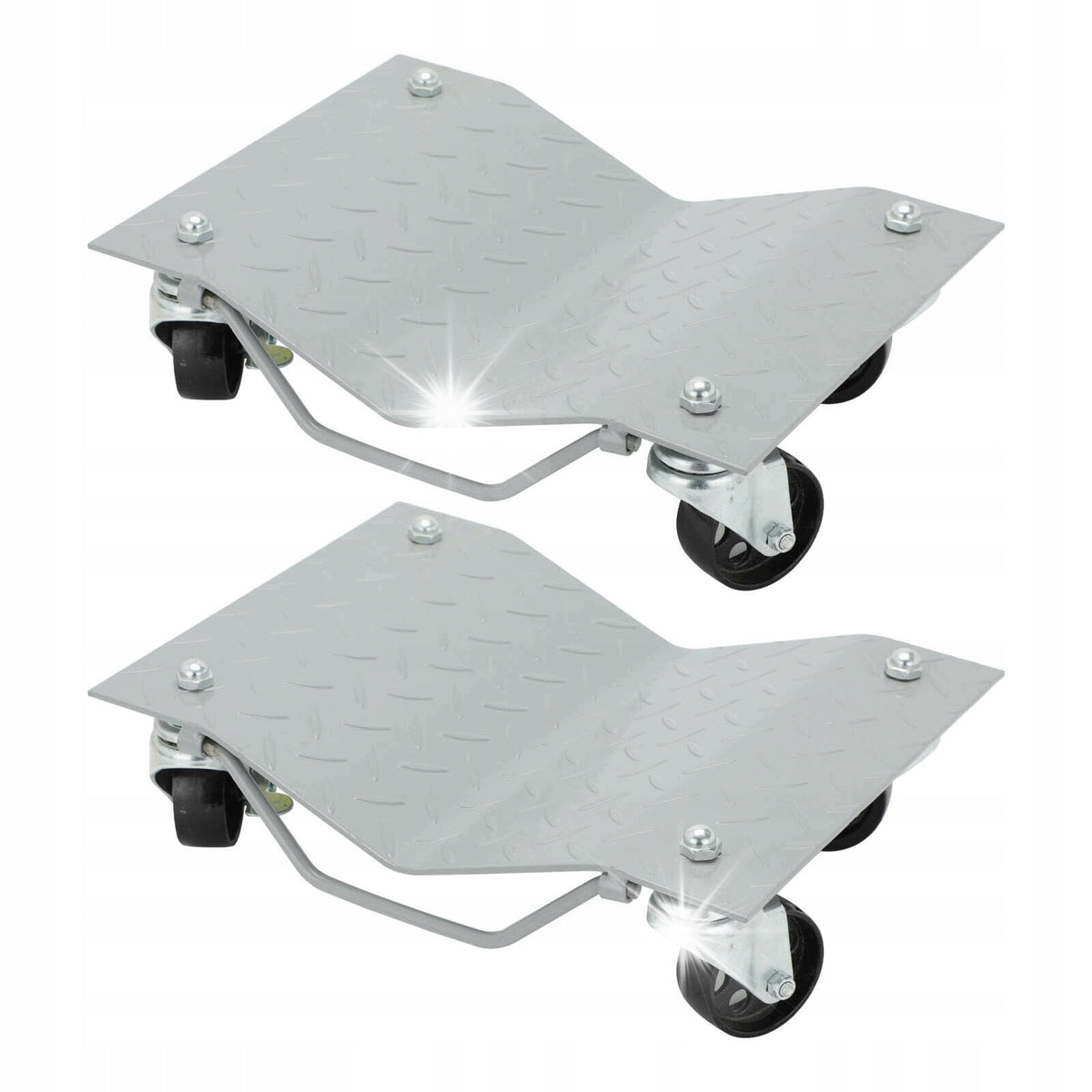 TRANSPORT ROLLERS STEEL WORKSHOP DRIVING 2PCS LIFTING CAPACITY 680kg SET