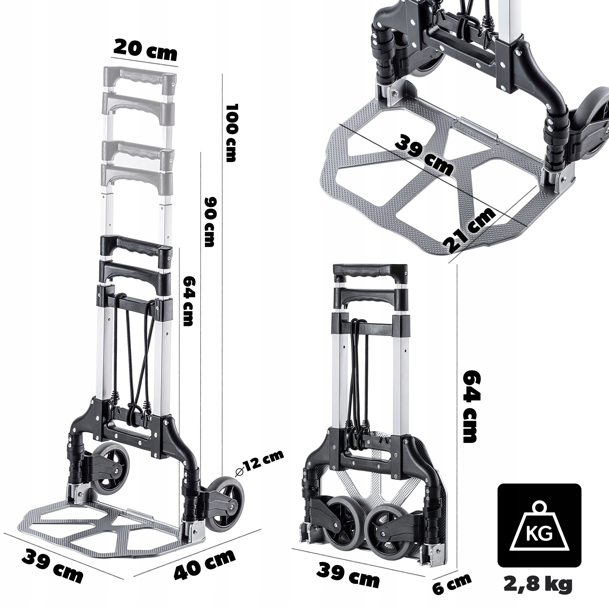 TRANSPORT TROLLEY FOLDING MILLER 70 kg STORAGE MOVING STRONG Manufacturer code K10071