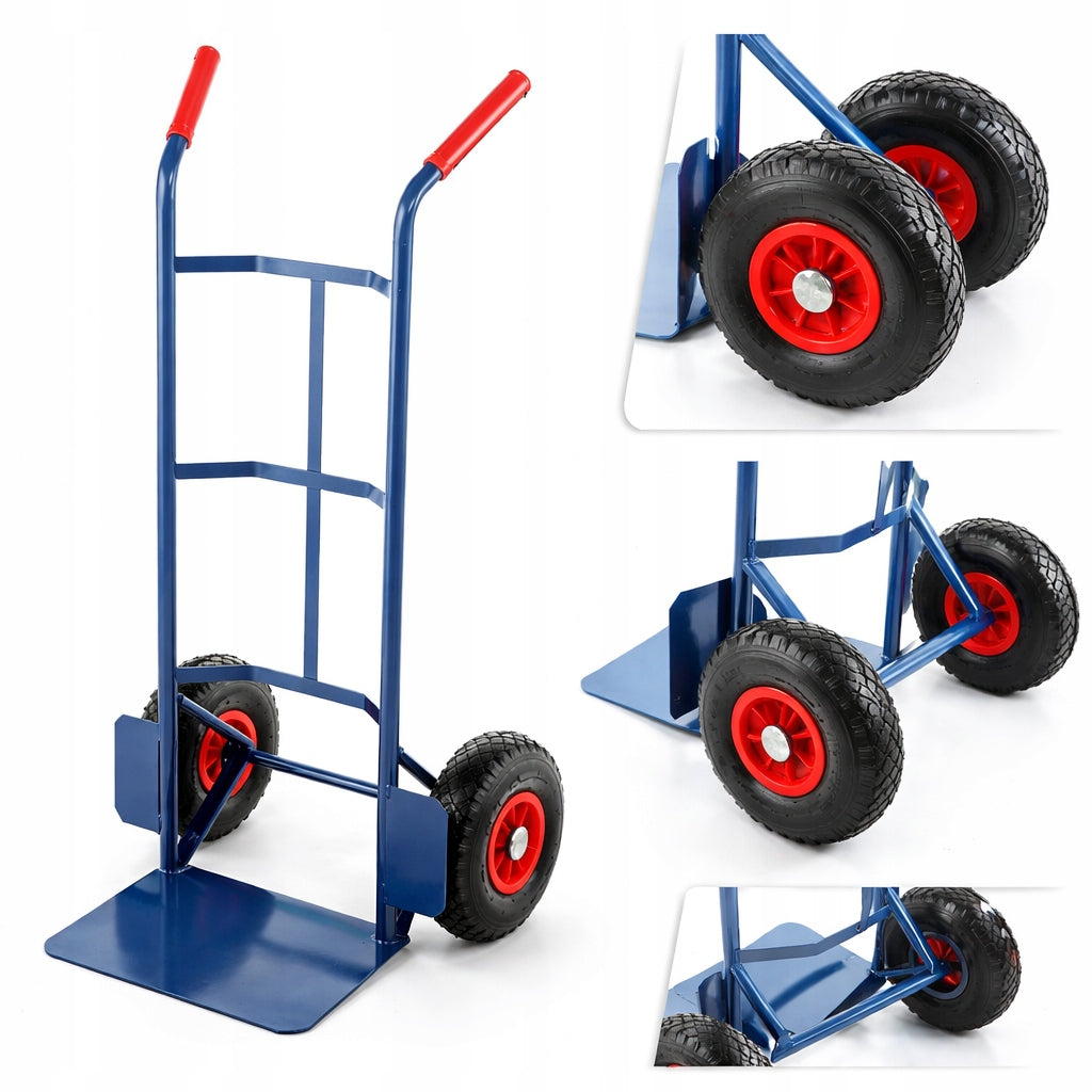 TRANSPORT TROLLEY WAREHOUSE MILLING MACHINE 250KG STRONG WITH WHEELBARROW PLATFORM Manufacturer code WÓZEK TRANSPORTOWY MAGAZYNOWY MŁYNARKA BLUE