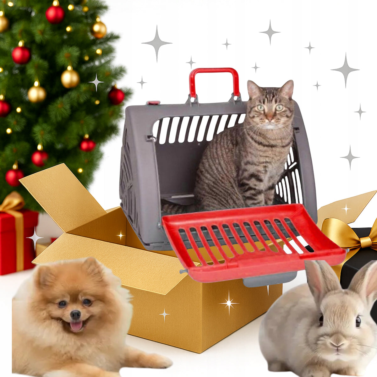 TRANSPORTER ANTI-STRESS CAGE FOR CAT DOG RABBIT GUINEA PIG PLAYPEN