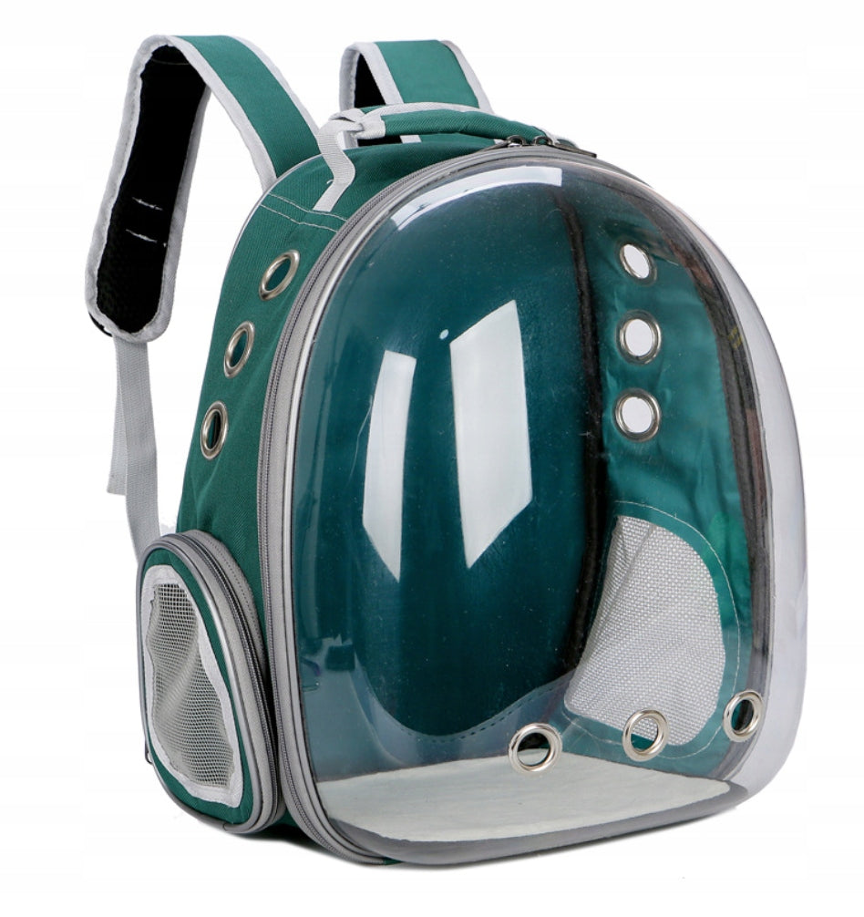 TRANSPORTER BACKPACK BAG WITH VENTILATION FOR DOG CAT ANIMALS GREEN