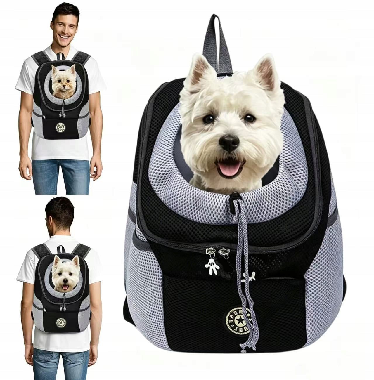 TRANSPORTER BACKPACK DOG BACK BAG MEDIUM BACKPACK M 3-6KG