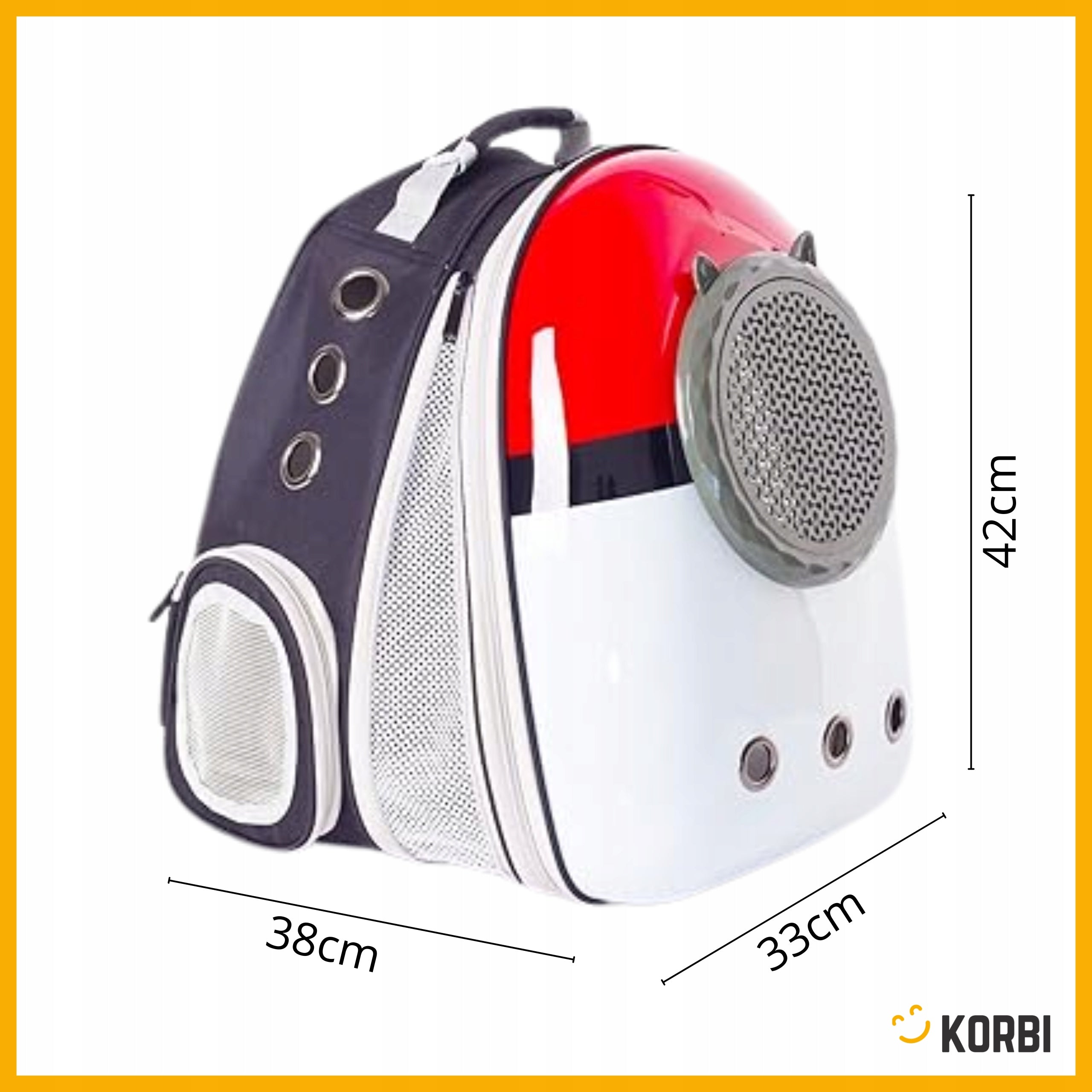TRANSPORTER BACKPACK DOG CAT BAG SPACE WINDOW POKEMO WATERPROOF Brand Korbi