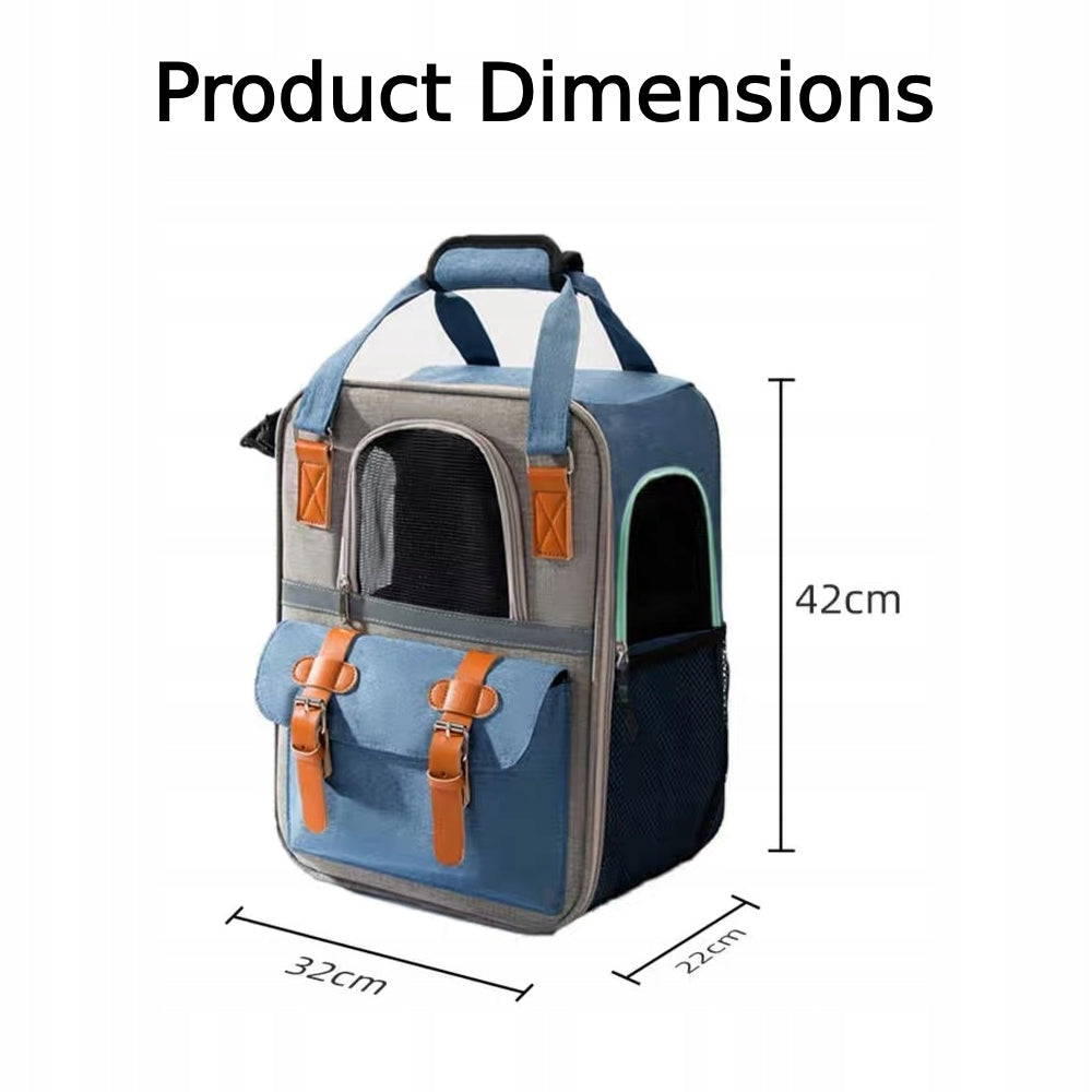 TRANSPORTER BACKPACK FOR CAT AND DOG WITH AIR BREATHABLE POCKETS GREEN EAN (GTIN) 8712111146448