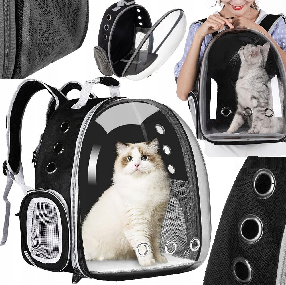 TRANSPORTER BACKPACK FOR CAT DOG RABBIT EXPANDABLE TRANSPARENT