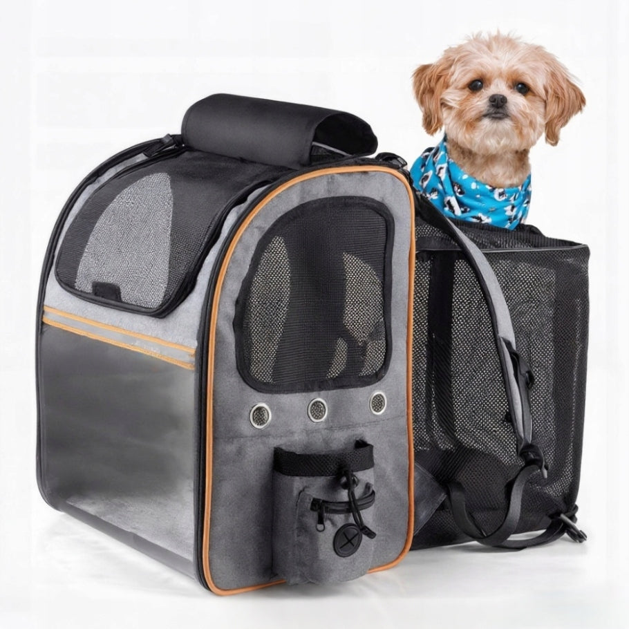 TRANSPORTER BAG BACKPACK FOLDING FOR CAT DOG PLAYPEN FOLDING VENTILATED Manufacturer code Plecak 3 - rozkładany