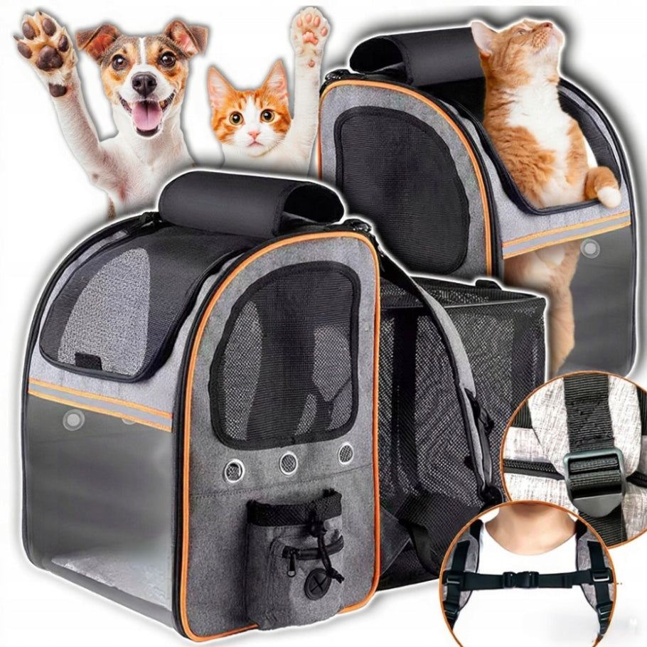 TRANSPORTER BAG BACKPACK FOLDING FOR CAT DOG PLAYPEN FOLDING VENTILATED Packaging status original