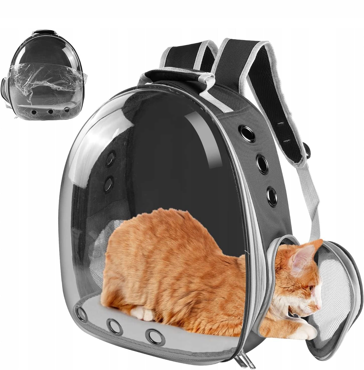 TRANSPORTER BAG CAT BACKPACK DOG TRANSPARENT Koanni Product height 42 cm