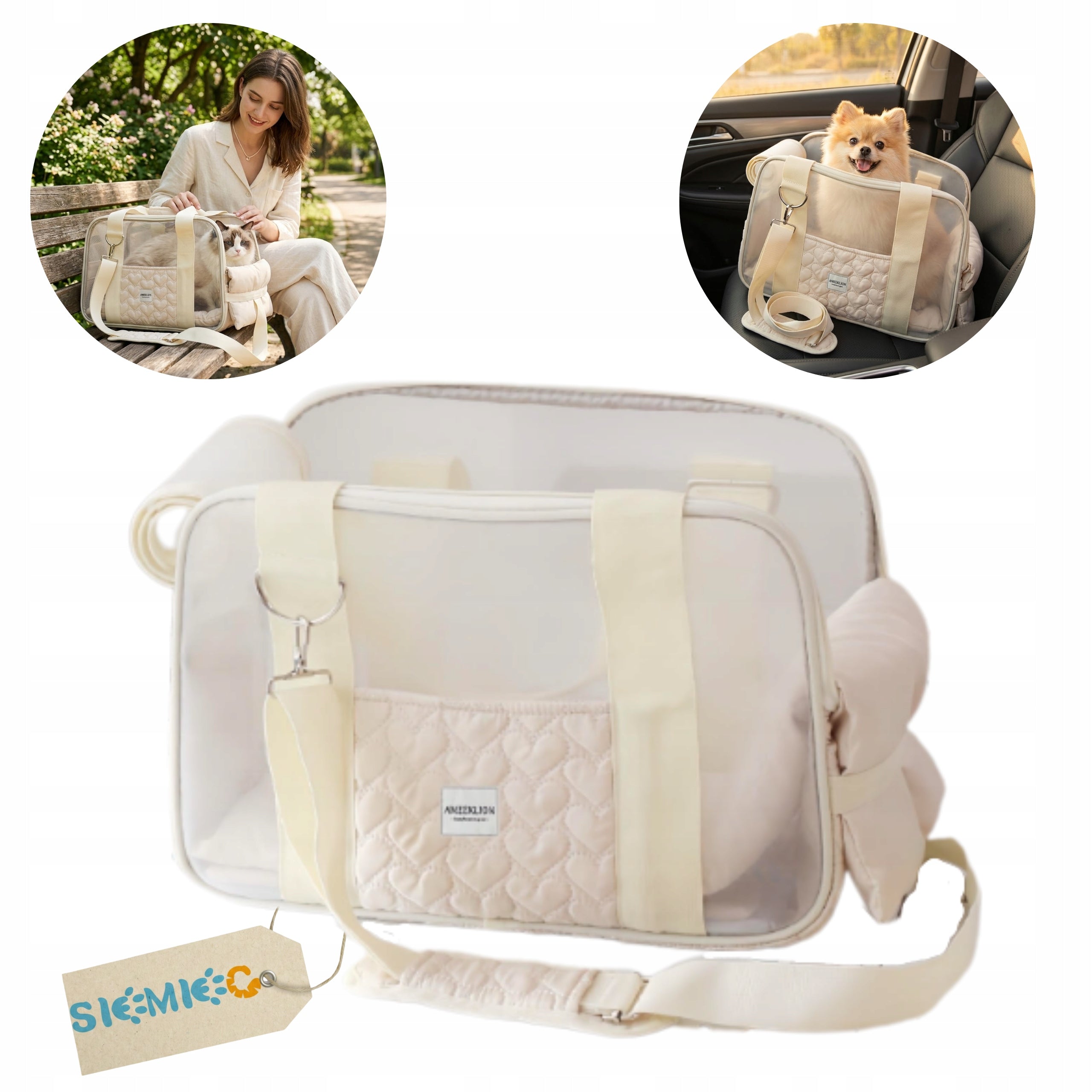 TRANSPORTER DOG CAT BAG SUMMER BREATHABLE MATERIAL UP TO10KG